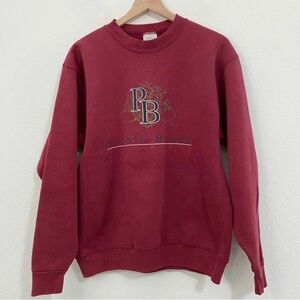 Oneita XL Men’s Vintage Burgundy Crewneck Sweater Casual Comfort